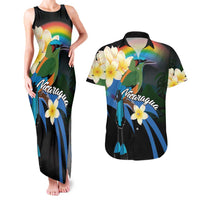 Nicaragua Independence Day Couples Matching Tank Maxi Dress and Hawaiian Shirt En Dios confiamos - Wonder Print Shop