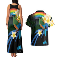 Nicaragua Independence Day Couples Matching Tank Maxi Dress and Hawaiian Shirt En Dios confiamos - Wonder Print Shop