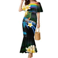 Nicaragua Independence Day Family Matching Mermaid Dress and Hawaiian Shirt En Dios confiamos - Wonder Print Shop