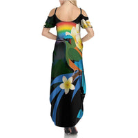 Nicaragua Independence Day Family Matching Summer Maxi Dress and Hawaiian Shirt En Dios confiamos - Wonder Print Shop