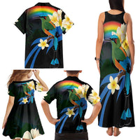 Nicaragua Independence Day Family Matching Tank Maxi Dress and Hawaiian Shirt En Dios confiamos - Wonder Print Shop
