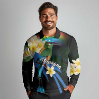 Nicaragua Independence Day Long Sleeve Polo Shirt En Dios confiamos - Wonder Print Shop