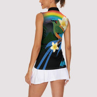 Nicaragua Independence Day Women Sleeveless Polo Shirt En Dios confiamos - Wonder Print Shop