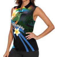Nicaragua Independence Day Women Sleeveless Polo Shirt En Dios confiamos - Wonder Print Shop