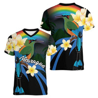 Nicaragua Independence Day Women V-Neck T-Shirt En Dios confiamos - Wonder Print Shop