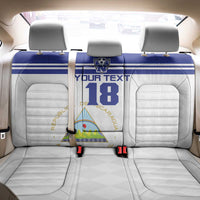 Custom Nicaragua Football Back Car Seat Cover La Azul y Blanco - Wonder Print Shop