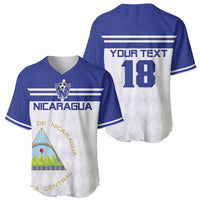 Custom Nicaragua Football Baseball Jersey La Azul y Blanco - Wonder Print Shop