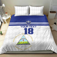 Custom Nicaragua Football Bedding Set La Azul y Blanco - Wonder Print Shop