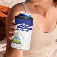 Custom Nicaragua Football 4 in 1 Can Cooler Tumbler La Azul y Blanco - Wonder Print Shop