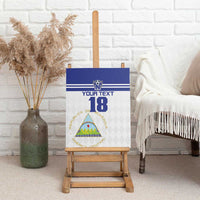 Custom Nicaragua Football Canvas Wall Art La Azul y Blanco - Wonder Print Shop