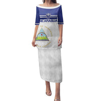 Custom Nicaragua Football Family Matching Puletasi and Hawaiian Shirt La Azul y Blanco - Wonder Print Shop