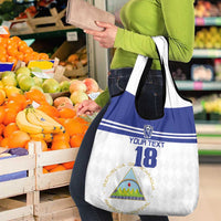 Custom Nicaragua Football Grocery Bag La Azul y Blanco - Wonder Print Shop