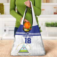 Custom Nicaragua Football Grocery Bag La Azul y Blanco - Wonder Print Shop