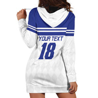 Custom Nicaragua Football Hoodie Dress La Azul y Blanco - Wonder Print Shop