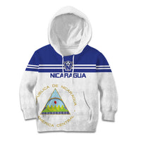 Custom Nicaragua Football Kid Hoodie La Azul y Blanco - Wonder Print Shop