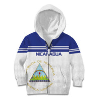 Custom Nicaragua Football Kid Hoodie La Azul y Blanco - Wonder Print Shop