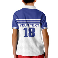 Custom Nicaragua Football Kid Polo Shirt La Azul y Blanco - Wonder Print Shop