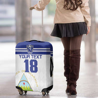 Custom Nicaragua Football Luggage Cover La Azul y Blanco - Wonder Print Shop