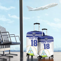 Custom Nicaragua Football Luggage Cover La Azul y Blanco - Wonder Print Shop