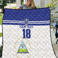 Custom Nicaragua Football Quilt La Azul y Blanco - Wonder Print Shop