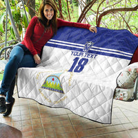 Custom Nicaragua Football Quilt La Azul y Blanco - Wonder Print Shop