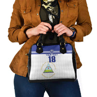 Custom Nicaragua Football Shoulder Handbag La Azul y Blanco - Wonder Print Shop