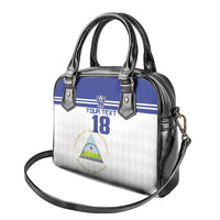 Custom Nicaragua Football Shoulder Handbag La Azul y Blanco - Wonder Print Shop
