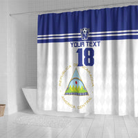 Custom Nicaragua Football Shower Curtain La Azul y Blanco - Wonder Print Shop