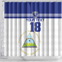 Custom Nicaragua Football Shower Curtain La Azul y Blanco - Wonder Print Shop