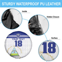 Custom Nicaragua Football Spare Tire Cover La Azul y Blanco - Wonder Print Shop