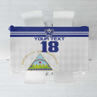 Custom Nicaragua Football Tablecloth La Azul y Blanco - Wonder Print Shop