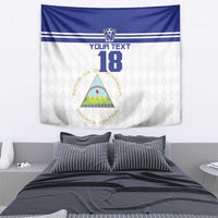 Custom Nicaragua Football Tapestry La Azul y Blanco - Wonder Print Shop