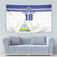 Custom Nicaragua Football Tapestry La Azul y Blanco - Wonder Print Shop