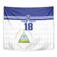 Custom Nicaragua Football Tapestry La Azul y Blanco - Wonder Print Shop