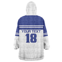 Custom Nicaragua Football Wearable Blanket Hoodie La Azul y Blanco - Wonder Print Shop