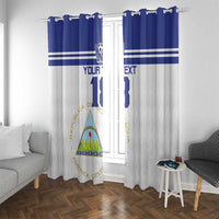 Custom Nicaragua Football Window Curtain La Azul y Blanco - Wonder Print Shop