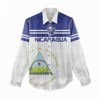 Custom Nicaragua Football Women Casual Shirt La Azul y Blanco - Wonder Print Shop