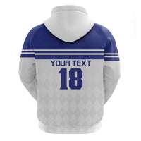 Custom Nicaragua Football Zip Hoodie La Azul y Blanco - Wonder Print Shop