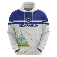 Custom Nicaragua Football Zip Hoodie La Azul y Blanco - Wonder Print Shop