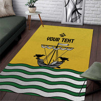Personalized Lisbon Portugal Area Rug Flag Style - Wonder Print Shop