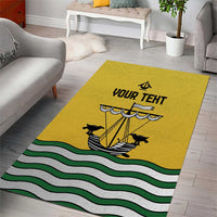 Personalized Lisbon Portugal Area Rug Flag Style - Wonder Print Shop