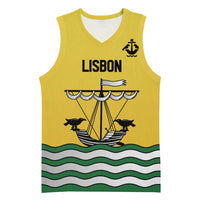 Personalized Lisbon Portugal Basketball Jersey Flag Style - Wonder Print Shop
