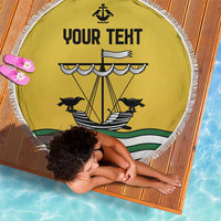 Personalized Lisbon Portugal Beach Blanket Flag Style - Wonder Print Shop