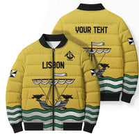 Personalized Lisbon Portugal Bomber Puffer Jacket Flag Style - Wonder Print Shop