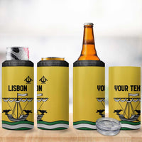 Personalized Lisbon Portugal 4 in 1 Can Cooler Tumbler Flag Style - Wonder Print Shop