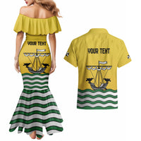 Personalized Lisbon Portugal Couples Matching Mermaid Dress and Hawaiian Shirt Flag Style - Wonder Print Shop