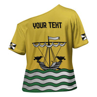 Personalized Lisbon Portugal Cross Shoulder Shirt Flag Style - Wonder Print Shop