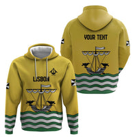 Personalized Lisbon Portugal Hoodie Flag Style - Wonder Print Shop