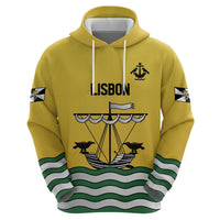 Personalized Lisbon Portugal Hoodie Flag Style - Wonder Print Shop