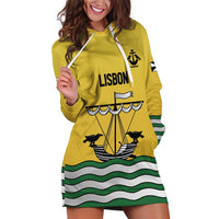 Personalized Lisbon Portugal Hoodie Dress Flag Style - Wonder Print Shop
